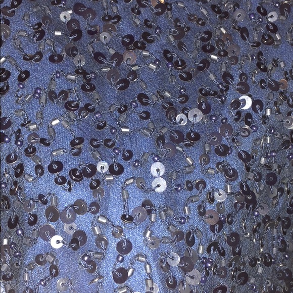 Blue Scala Beaded Prom Homecoming Gown Size 4 - Picture 4 of 5